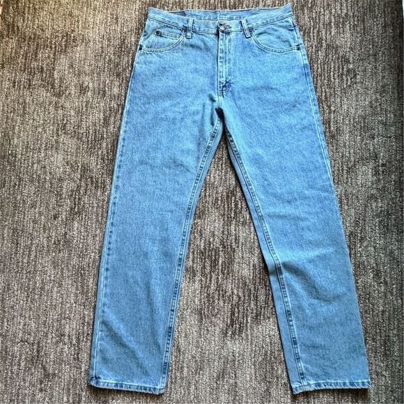 Wrangler Men's Straight Regular Fit Jeans Blue Size 34x32 5-Pocket Normcore - Picture 2 of 11